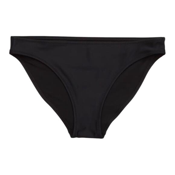 Aerie NWT Stylish Full Coverage Cheeky Bikini Bottom Solid Black Medium - Picture 11 of 12